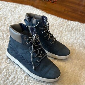 Boys Navy High-Top Sneakers